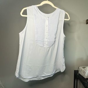 J.Crew NWT sleeveless baby blue pleated top